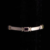 Sterling Silver Link Bracelet with Colorful Stones