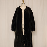 Velvet Grey Cocoon Coat