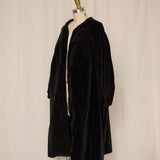 Velvet Grey Cocoon Coat