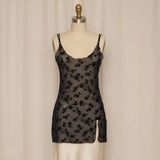 Malizia by La Perla Black Mesh Slip
