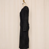 Vintage Brass Plum Suede Structured Dress