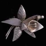 Sterling Silver Flower Brooch