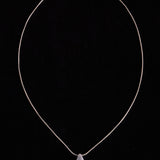Sterling Silver Modernist Diamond Shaped Pendant Necklace