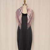 Light Pink Silk Fringe Scarf