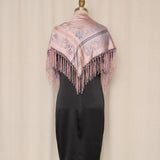 Light Pink Silk Fringe Scarf
