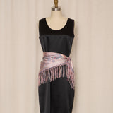 Light Pink Silk Fringe Scarf