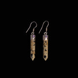 Sterling Silver Jasper and Amethyst Dangle Earrings