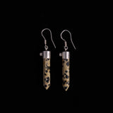 Sterling Silver Jasper and Amethyst Dangle Earrings