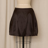 In Extenso Brown Bubble Skirt