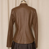 Etcetera Brown Leather Jacket