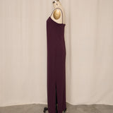 Plum 90's Dress with Beaded Detailing