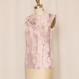 Donna Karan Top with Gold Brooch