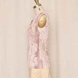 Donna Karan Top with Gold Brooch