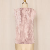 Donna Karan Top with Gold Brooch