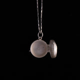 Art Nouveau Sterling Silver Round Locket Pendant