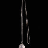 Art Nouveau Sterling Silver Round Locket Pendant