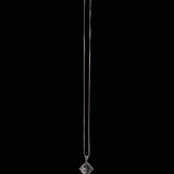 Sterling Silver Necklace with Art Deco Amethyst Pendant