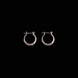 Sterling Silver Filigree Mini Hoop Earrings