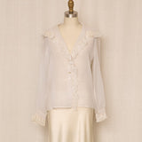 Oscar de la Renta Vintage White Blouse