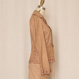 SportMax Blush Tan Leather Jacket