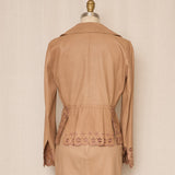 SportMax Blush Tan Leather Jacket