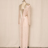 Pink Beaded Evening Dress