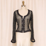 Armani Collezioni Floral Cutout Pattern Jacket