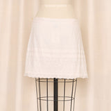 Marc Jacobs Off-White Embroidered Mini Skirt