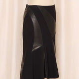 Tom Ford Flared Skirt with Leather Panels