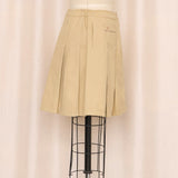 Vintage Burberry Pleated Tan Skirt