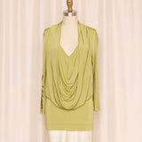 Just Cavalli Green V Cowl Neck Tunic