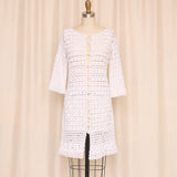 Handmade White Crochet Duster