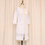 Handmade White Crochet Duster