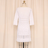 Handmade White Crochet Duster