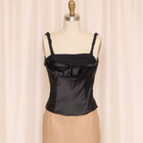 Prada Black Silk Corset Top