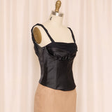 Prada Black Silk Corset Top