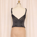Prada Black Silk Corset Top