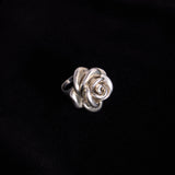 Sterling Silver Puffy Large Rose Ring