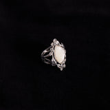 Sterling Silver Art Nouveau Mother of Pearl Ring