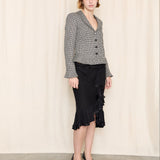 Armani Collezioni Black and White Tweed Evening Jacket