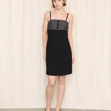 Black and Grey Dress Button Mini Dress
