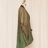 Silk Ombre Brown and Green Cocoon Cape