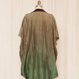 Silk Ombre Brown and Green Cocoon Cape