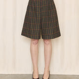 Vintage Plaid Wool Shorts