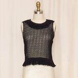 Yves Saint Laurent Woven Fringe Top