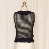 Yves Saint Laurent Woven Fringe Top