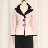 Dolce& Gabbana Vintage Pink Blazer with Black Trim