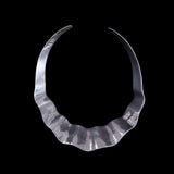 Sterling Silver Wide Modernist Choker Necklace, Taxco Mexico