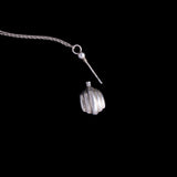 Sterling Silver Puffy Perfume Bottle Necklace