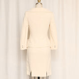 Christian Dior Boutique Cream Skirt Suit